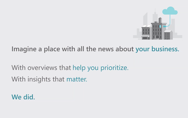 User experience overview animation