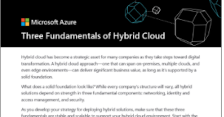 3 fundamentals for a successful hybrid cloud