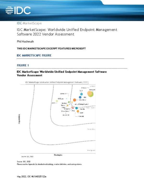 IDC MarketScape: Worldwide Endpoint Management Software 2022 Vendor Assessment