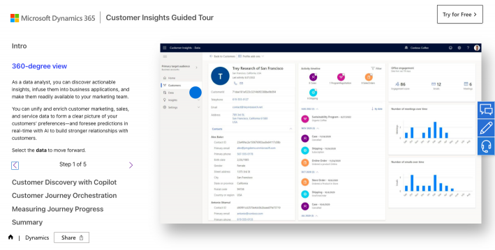 Microsoft Dynamics 365 Customer Insights Guided Tour