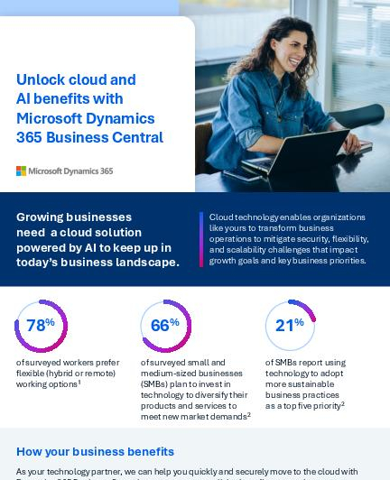 Unlock Cloud and AI Benefits with Microsoft Dynamics 365 Business Central